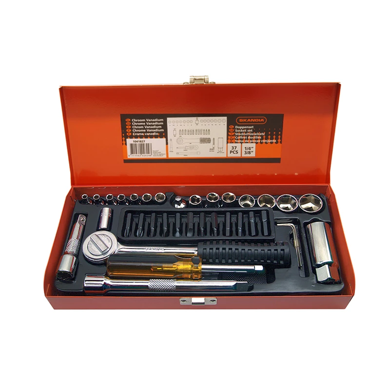 Skandia Dopsleutelset 1/4" 3/8" 37-delig