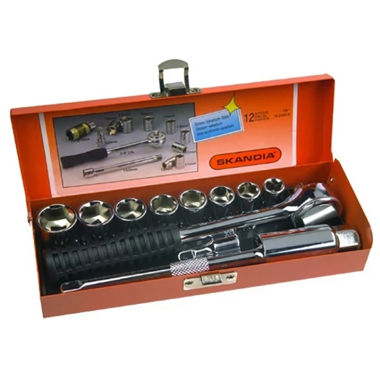 Skandia Dopsleutelset 3/8" 12-delig