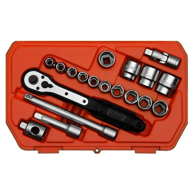 Skandia Dopsleutelset 3/8" 19-delig