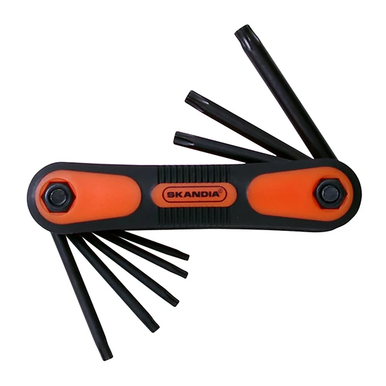Skandia Inbussleutelset Torx Inklapbaar T9-T40 8-delig