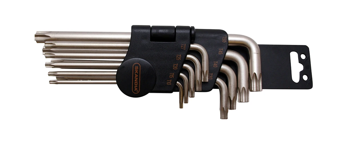 Skandia Inbussleutelset Torx Lang T10-T50 9-delig
