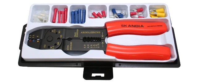 Skandia Kabelschoenset met krimptang 31-delig