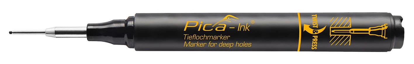 Pica Ink 150/46 Markeerstift voor diepe gaten zwart (blister)