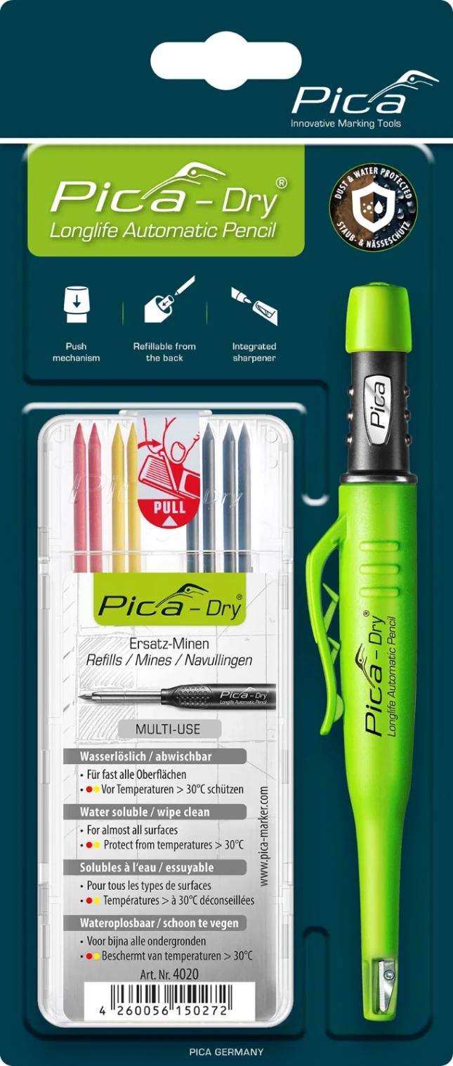 Pica Potlood inclusief navulling Dry