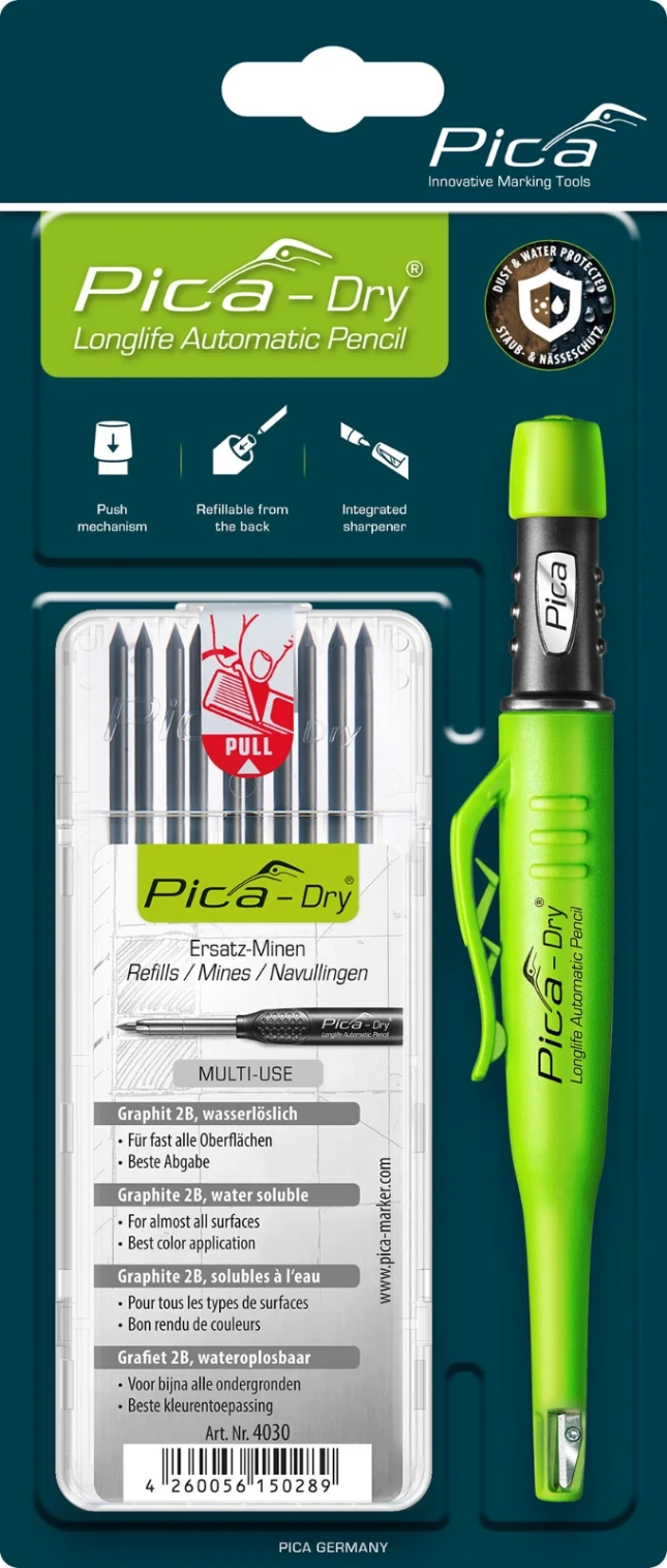 Pica Potlood inclusief navulling Dry