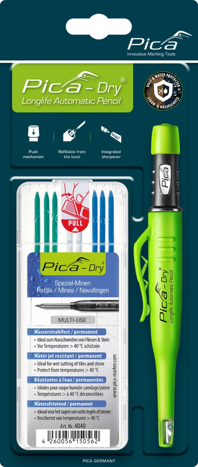 Pica Potlood inclusief navulling Dry