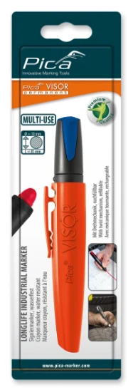 Pica VISOR 990/41 Industriële Multi-Use Krijtmarker blauw (blister)