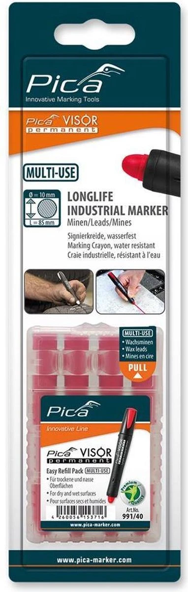 Pica Navulling markeerstift in blister VISOR