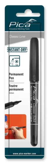 Pica Classic 534/46 Permanent Pen Medium 1.0 mm zwart (blister)