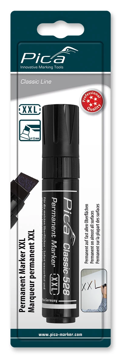 Pica Classic 528/46 Permanent Marker XXL zwart (blister)