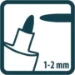 Pica Classic 532/52 Permanent Pen wit - ronde punt (blister)