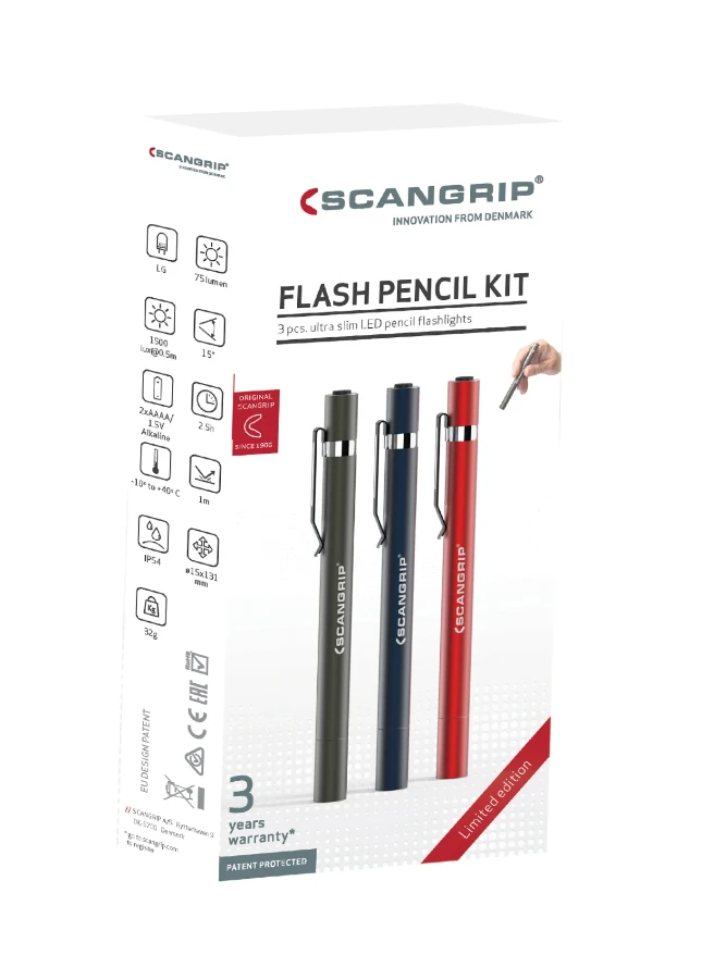 Scangrip Penlamp Voordeelset 75 lumen IP54 (3 stuks)