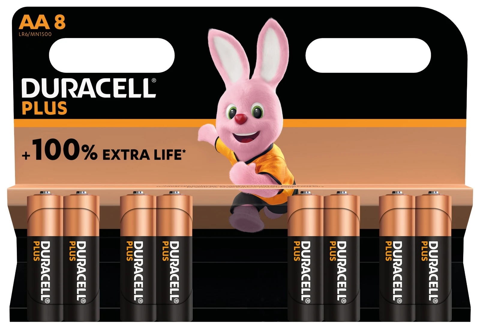 Duracell Plus Alkaline AA-batterijen (8 stuks)