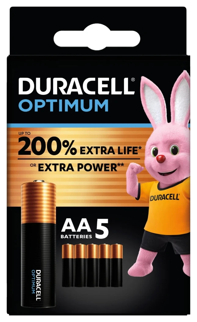 Duracell Optimum Alkaline AA-batterijen (5 stuks)