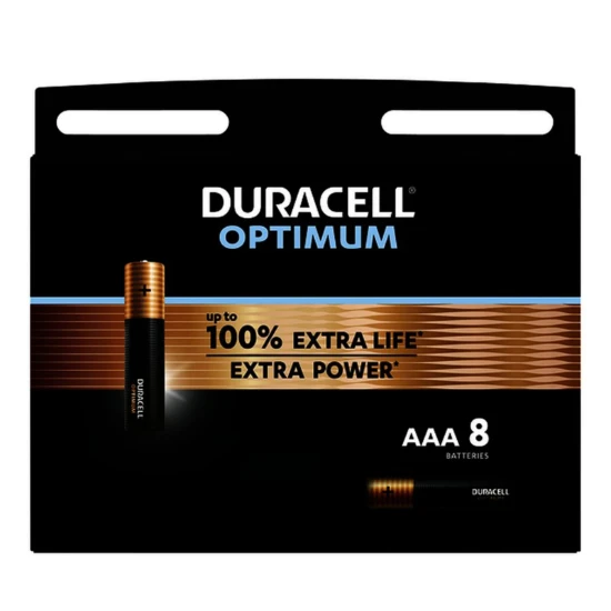 Duracell Optimum Alkaline AAA-batterijen (8 stuks)