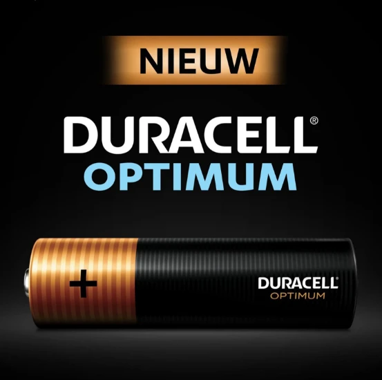 Duracell Optimum Alkaline AA-batterijen (4 stuks)