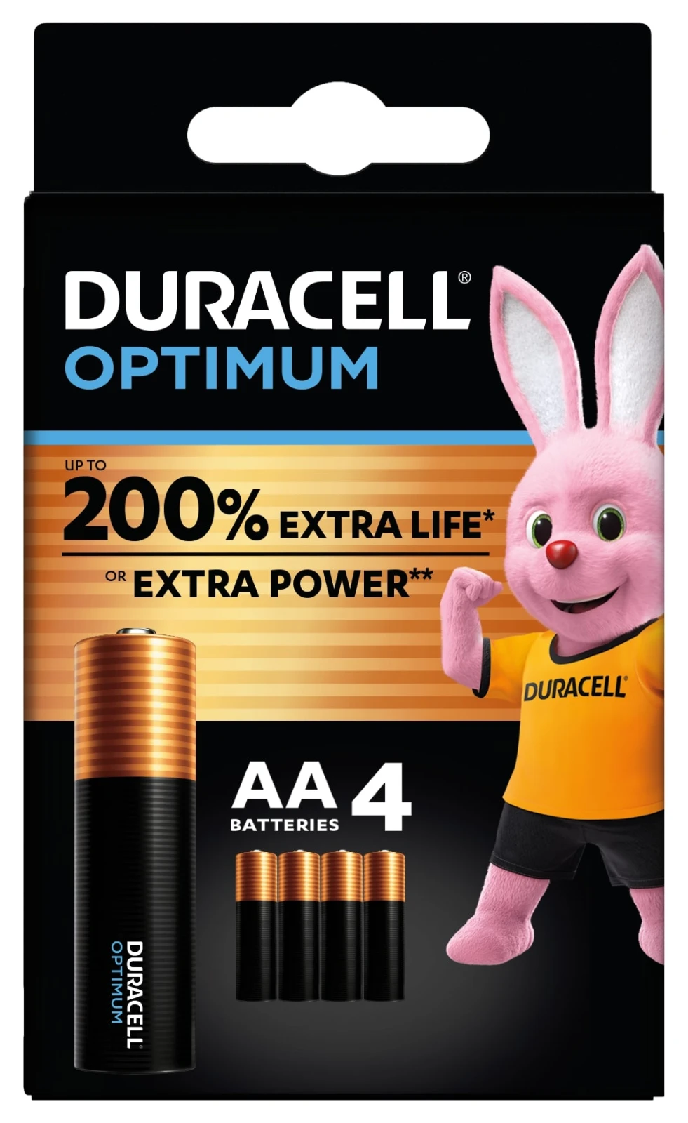 Duracell Optimum Alkaline AA-batterijen (4 stuks)