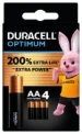 Duracell Optimum Alkaline AA-batterijen (4 stuks)