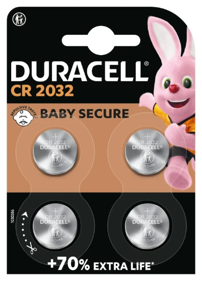 Duracell 2032 Lithium knoopcel batterijen (4 stuks)