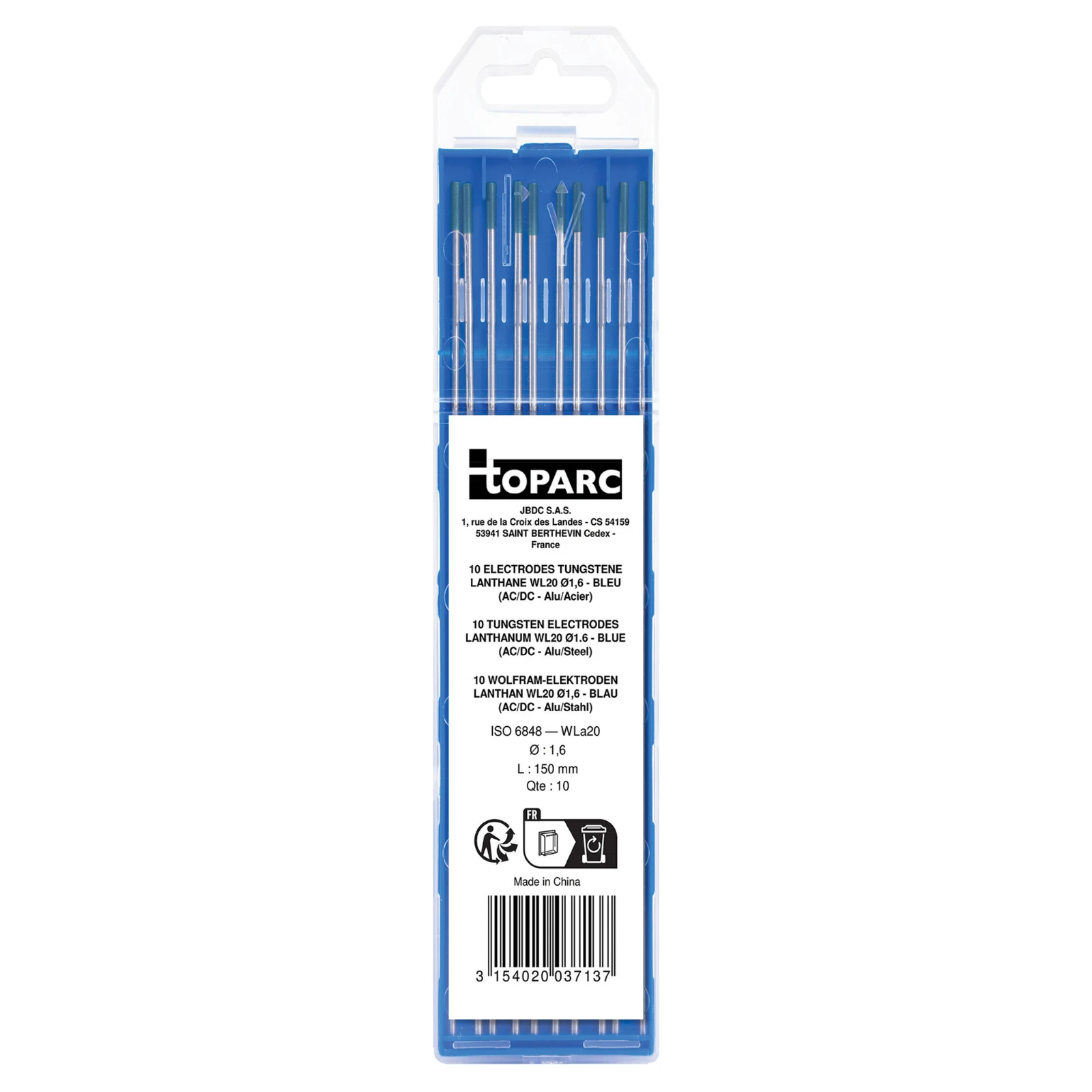 GYS WL20 Lanthaan Wolfraam elektroden O1,6 (10 stuks)