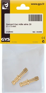 TIG Aansluiting gas O5 mm (2 stuks) male