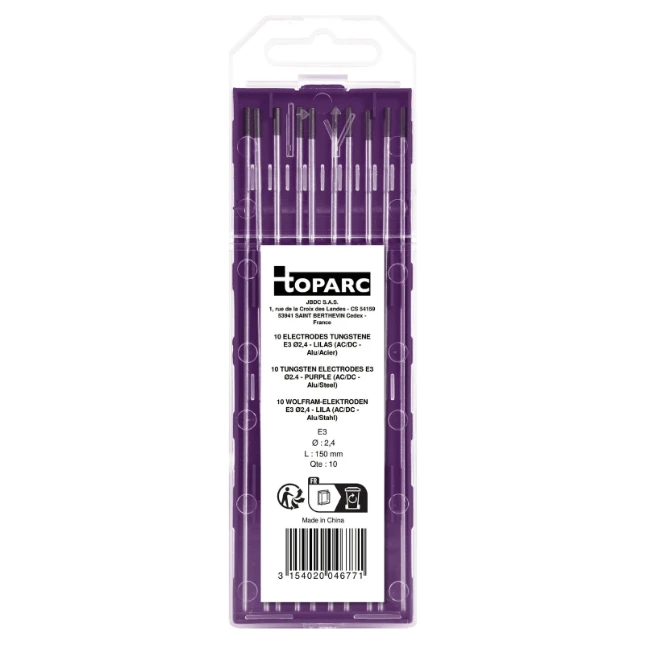 GYS E3 Wolfraam elektroden O2,4 mm (10 stuks)