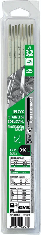 GYS Elektrodes RVS 316 L O3,2 x 350 mm (25 stuks)
