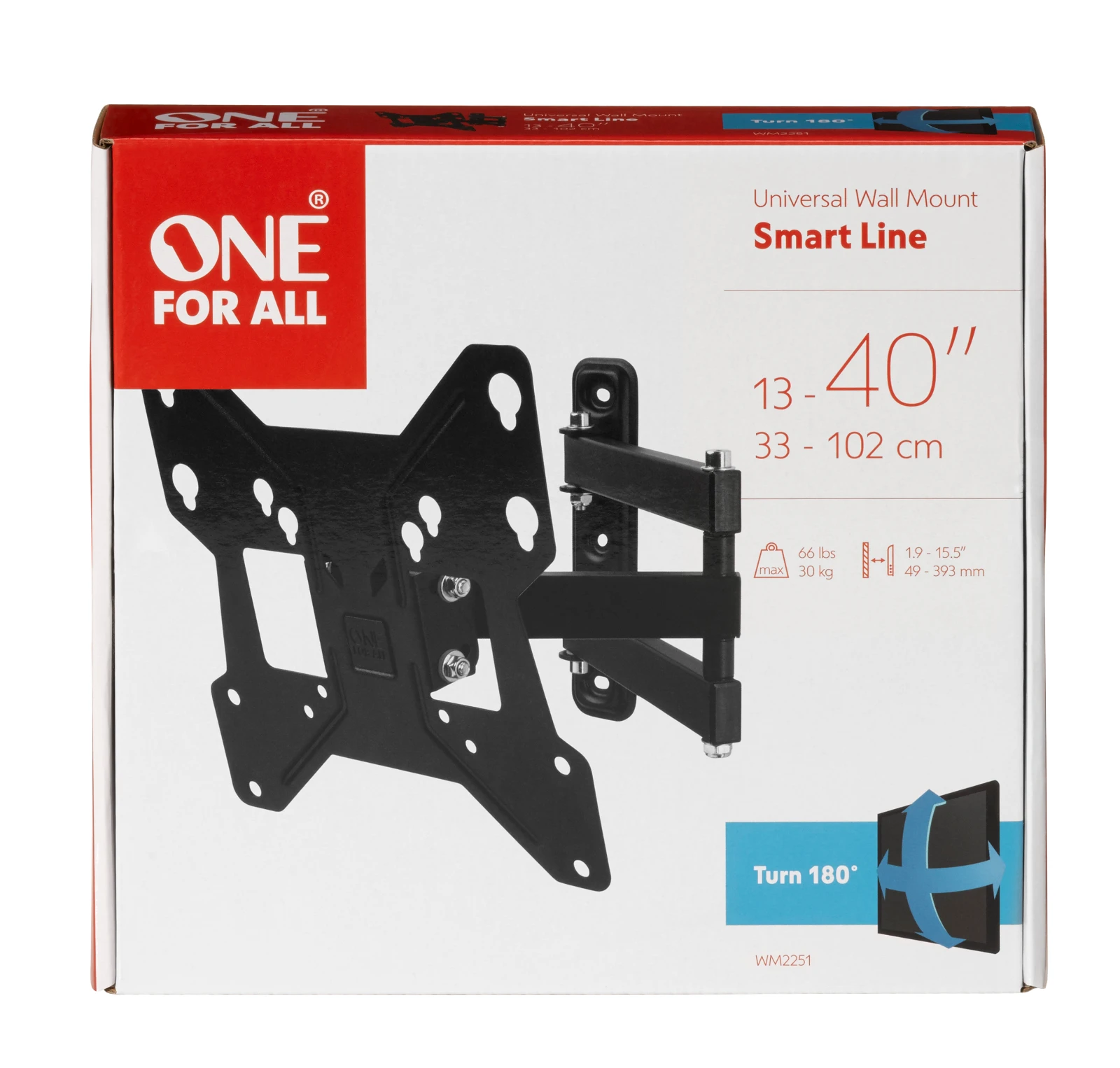 OFA TV Steun, Smart Turn 180, 13-40, 33-102cm,30kg