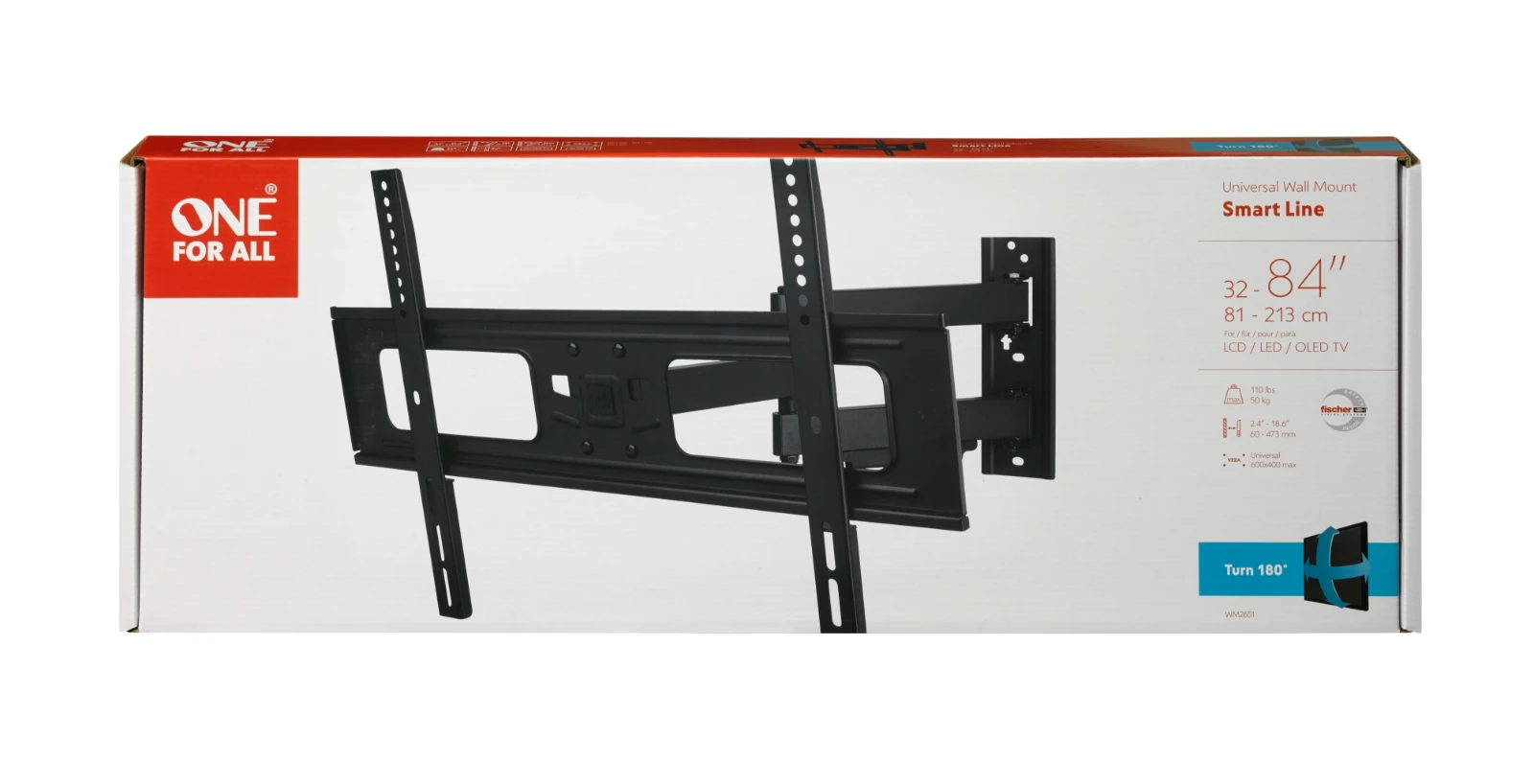 OFA TV Steun, Smart Turn 180, 32-84, 81-213cm,50kg