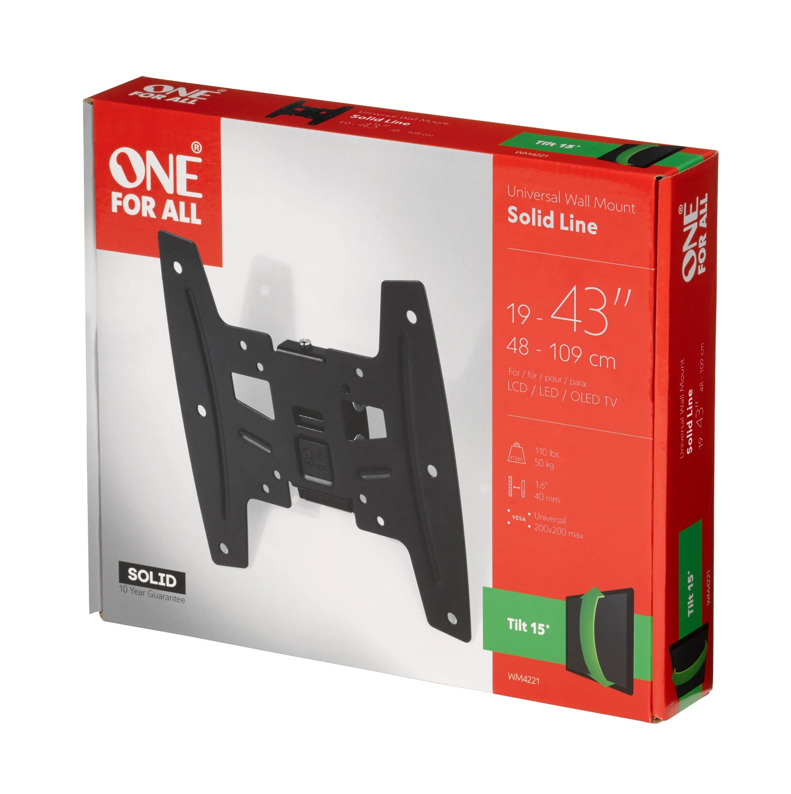 OFA TV Steun, Solid Tilt, 19-42, 42-107cm,50kg