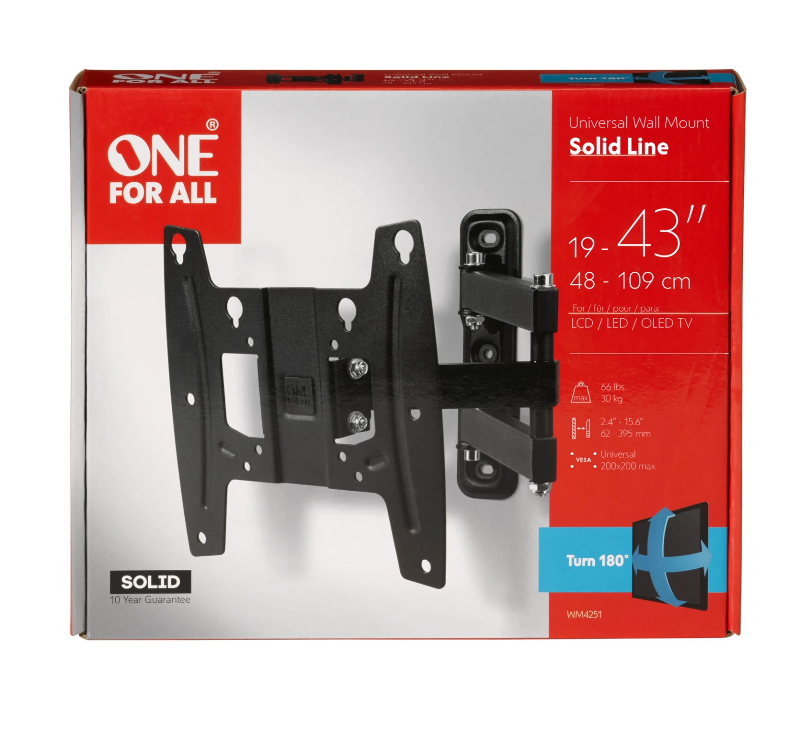 OFA TV Steun, Solid Turn 180, 19-42, 42-107cm,30kg