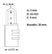 MasterLock Hangslot 20mm aluminium - beugellengte 21 mm (2 stuks)