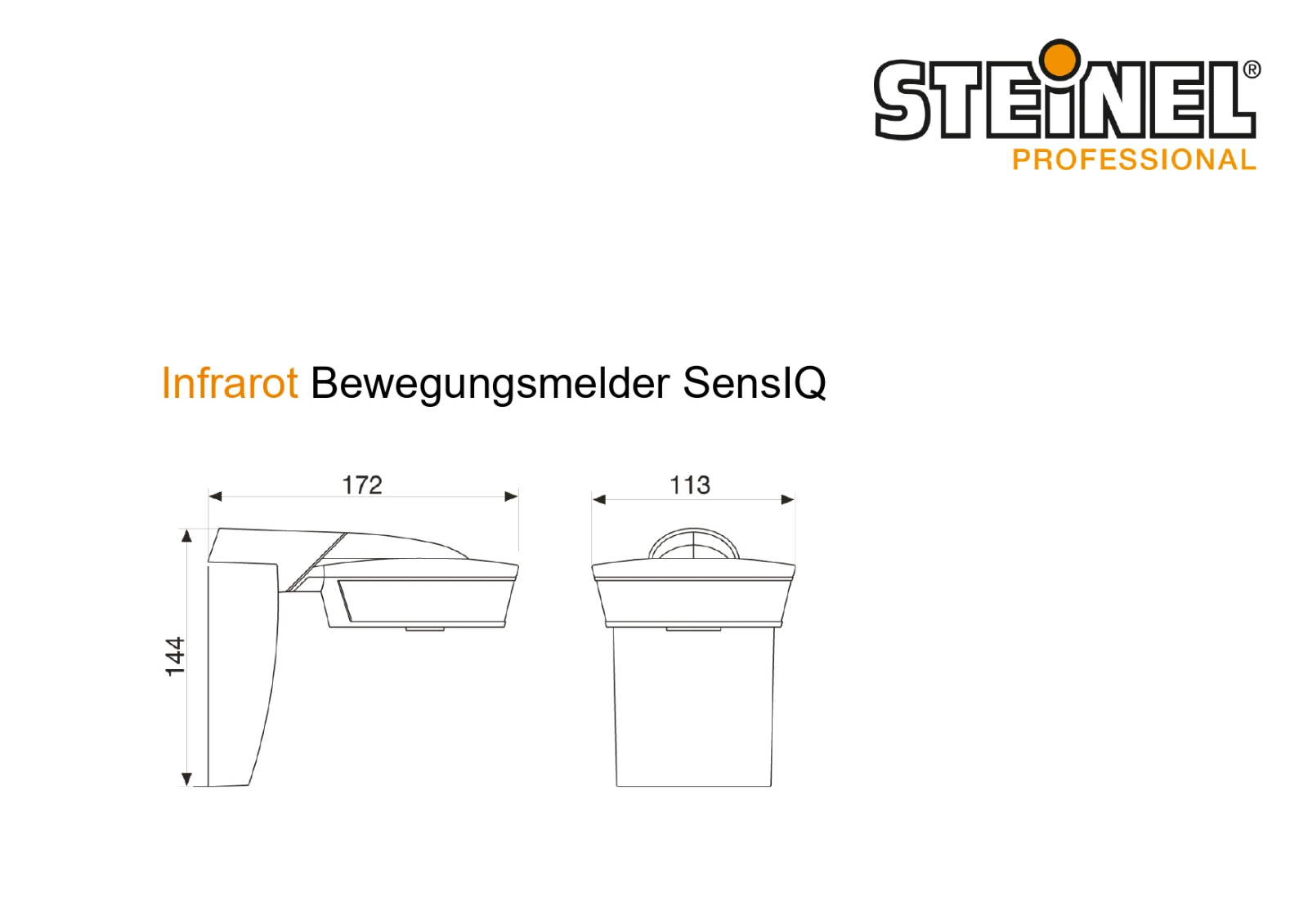 Steinel Bewegingsmelder SensIQ EVO wit