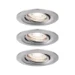 Paulmann LED-inbouwlamp Nova Mini Coin basisset staal O66mm zwenkbaar - 3-spots