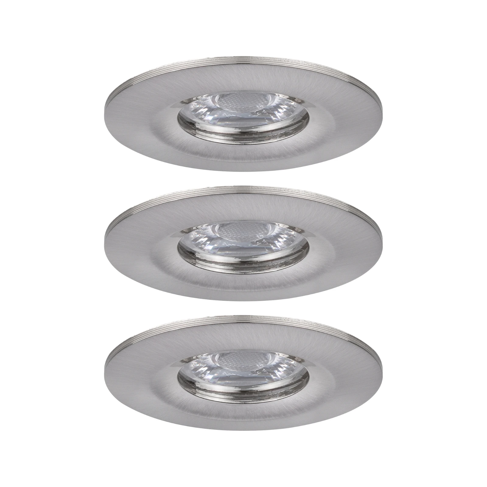 Paulmann LED-inbouwlamp Nova Mini Coin basisset staal O65mm - 3-spots