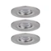 Paulmann LED-inbouwlamp Nova Mini Coin basisset staal O65mm - 3-spots