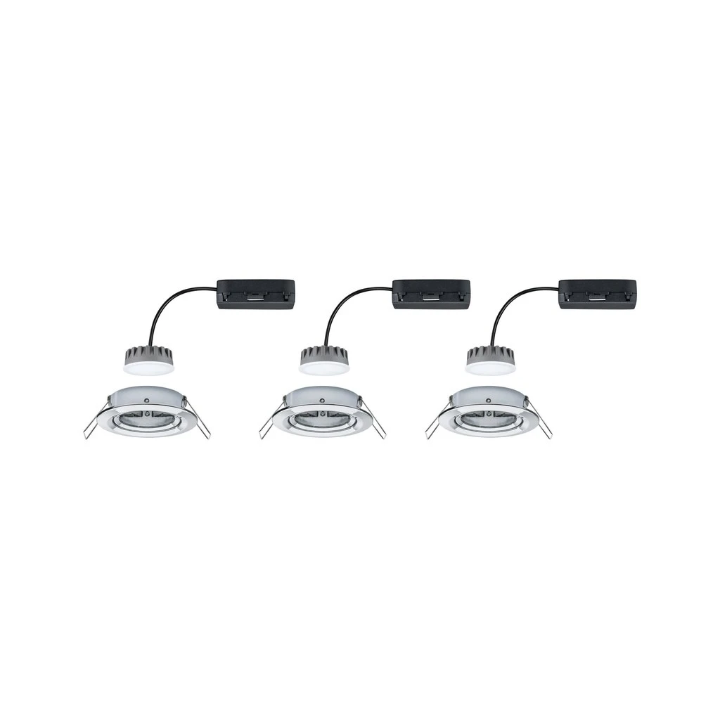 Paulmann LED-inbouwlamp Nova Plus IP44 6W 2700K dimbaar O84mm wit 3-spots