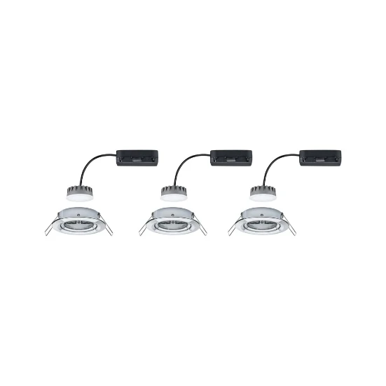 Paulmann LED-inbouwlamp Nova Plus IP44 6W 2700K dimbaar O84mm wit 3-spots