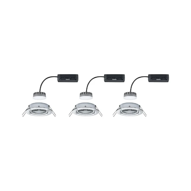 Paulmann LED-inbouwlamp Nova Plus IP44 6W 2700K dimbaar O84mm wit 3-spots