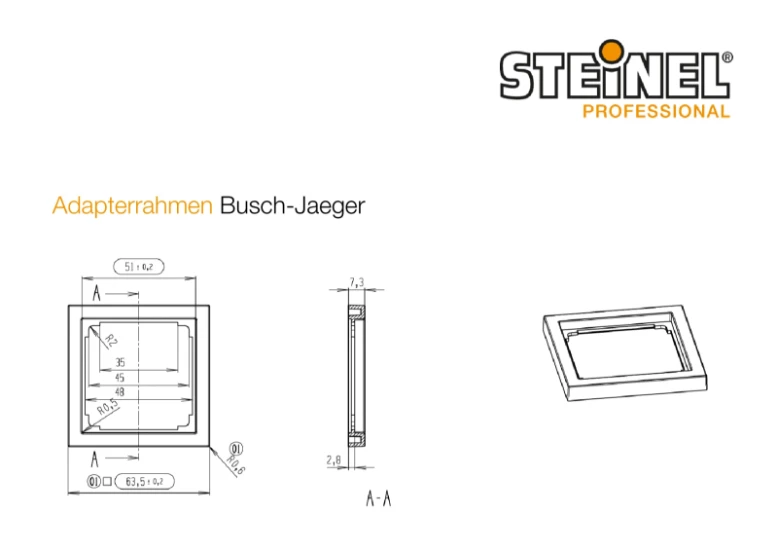Steinel Cadre d'adaptateur IR180/HF180 B-Jaeg blc