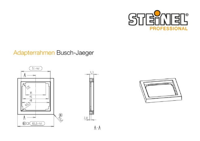 Steinel Cadre d'adaptateur IR180/HF180 B-Jaeg blc