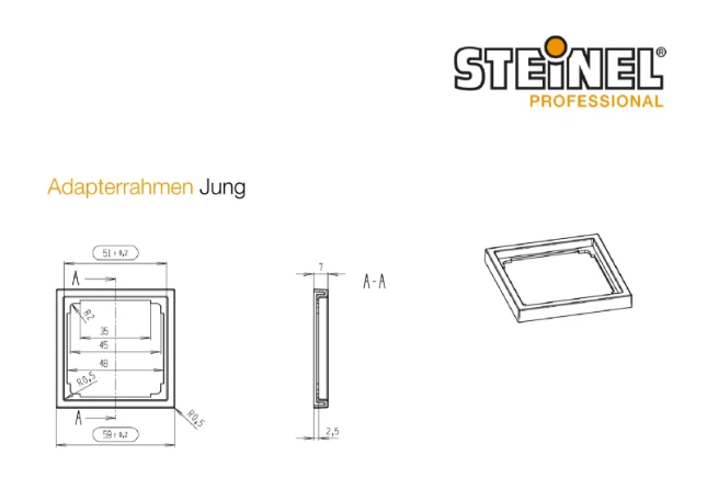 Steinel Adapterraam IR180/HF180 Jung wit