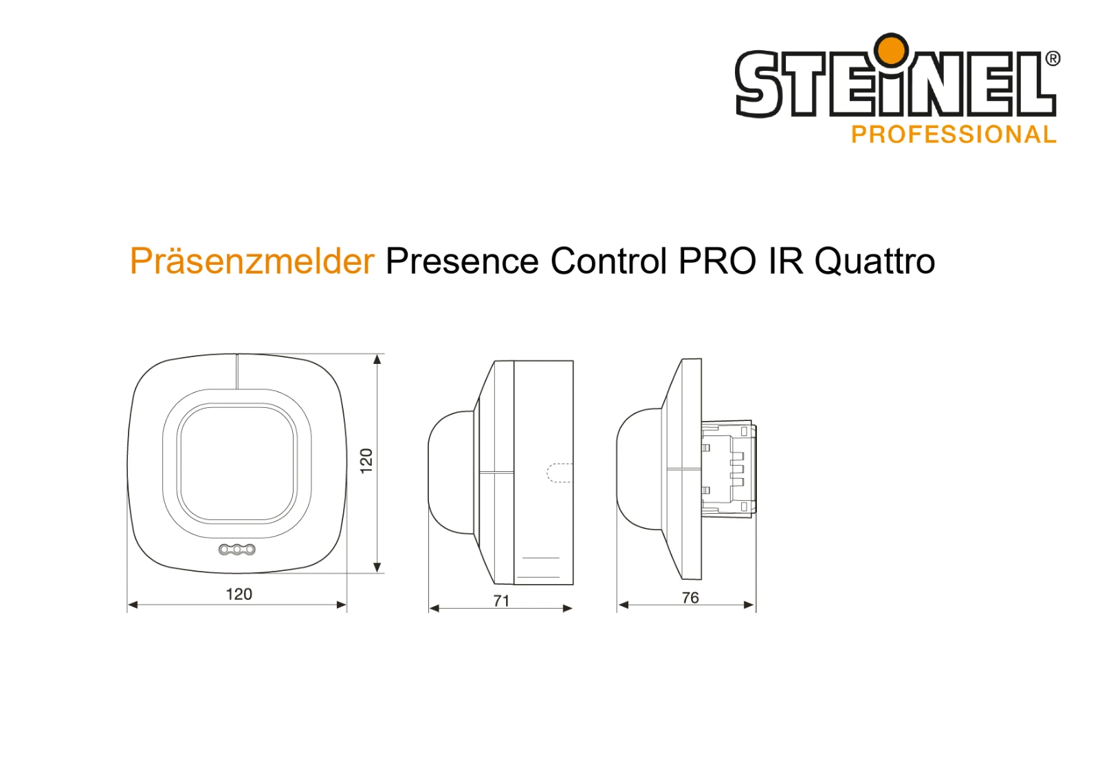 Steinel Dét. de présence IR QUATTRO COM1 sai