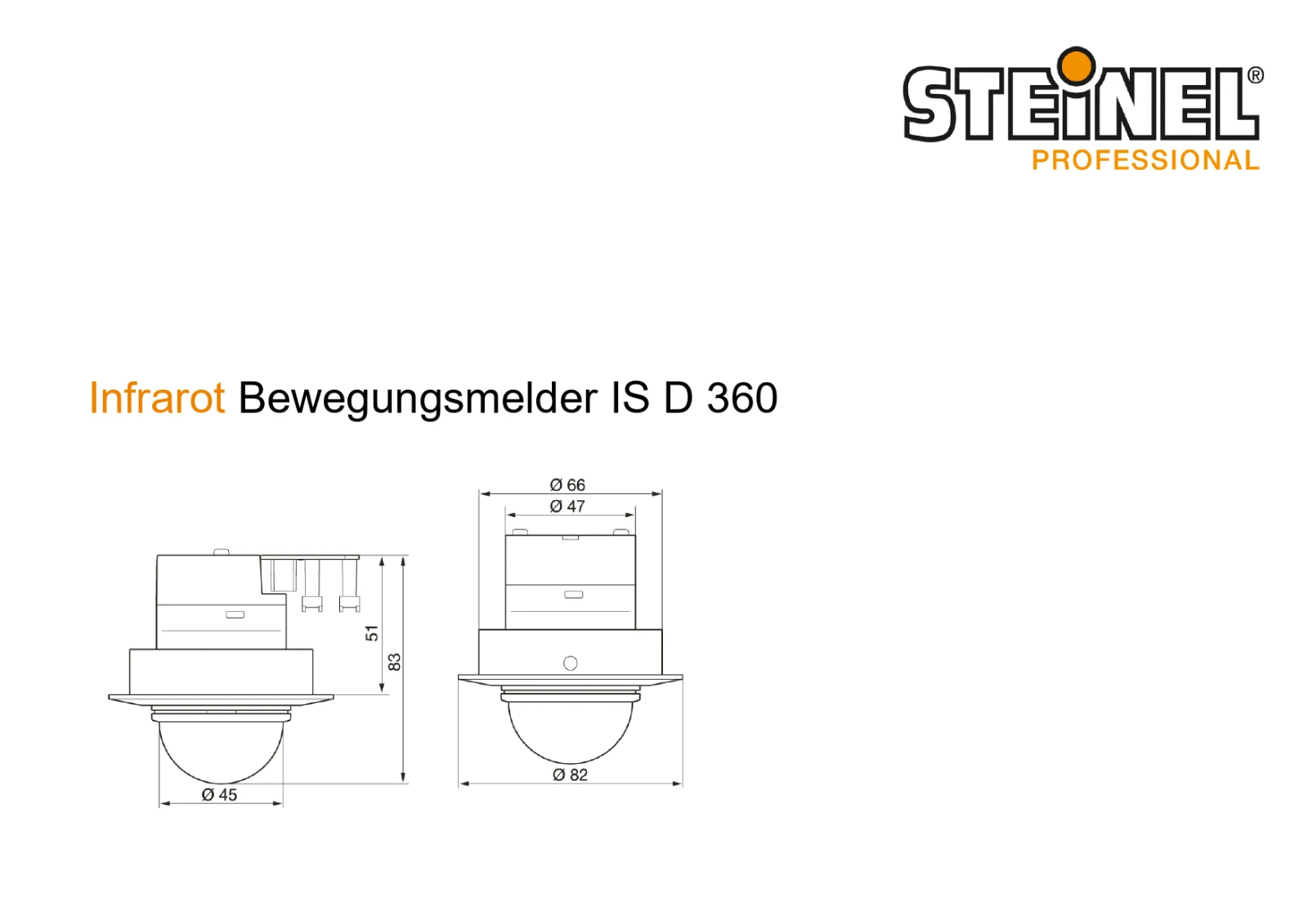 Steinel Infrarood-bewegingsmelder IS D360 wit