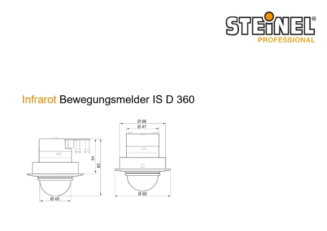 Steinel Infrarood-bewegingsmelder IS D360 wit