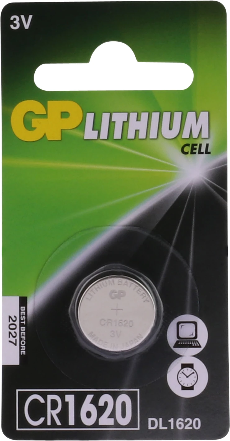 GP CR1620 Lithium knoopcel 3V (1 stuk)