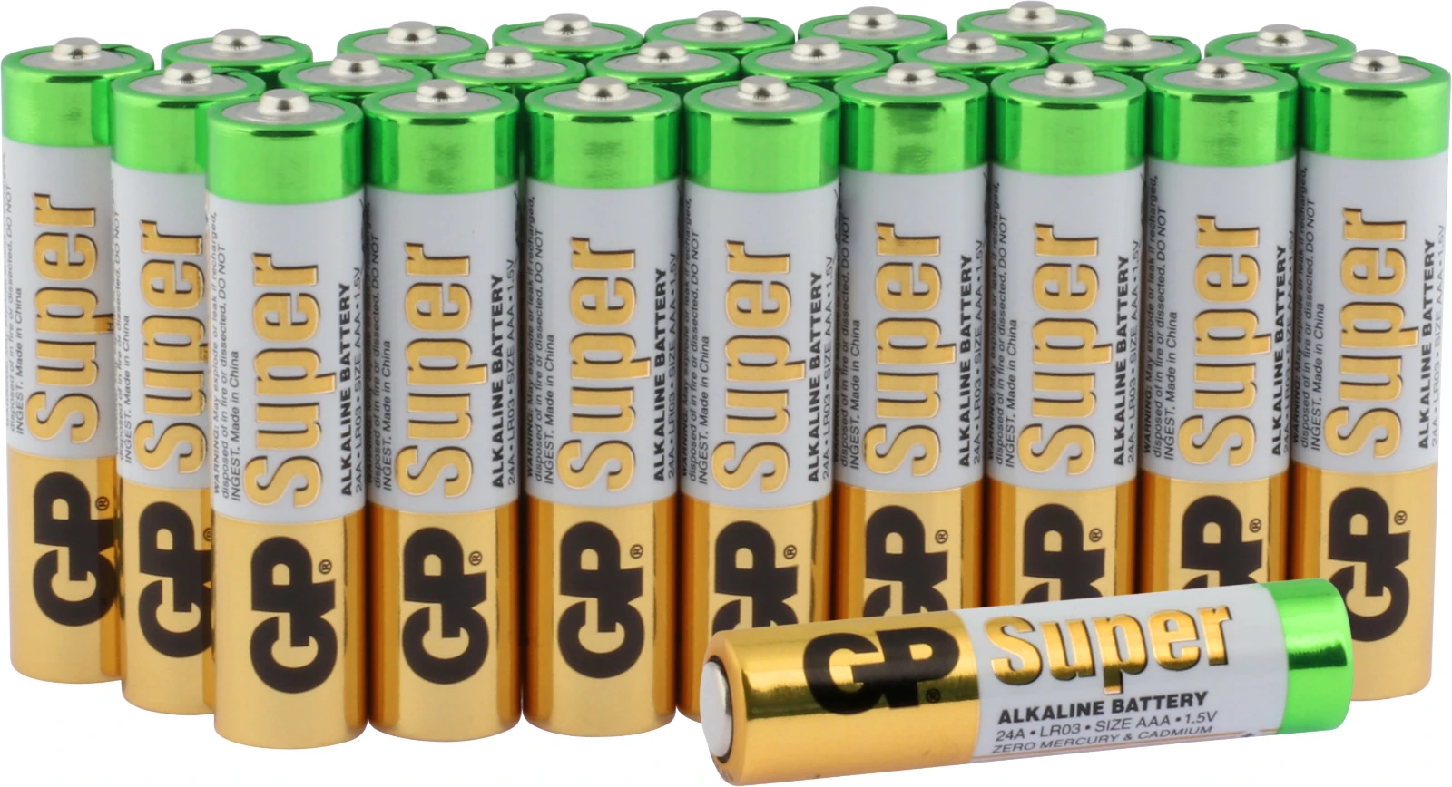 GP AAA Alkaline batterij Super 1,5V (24 stuks)