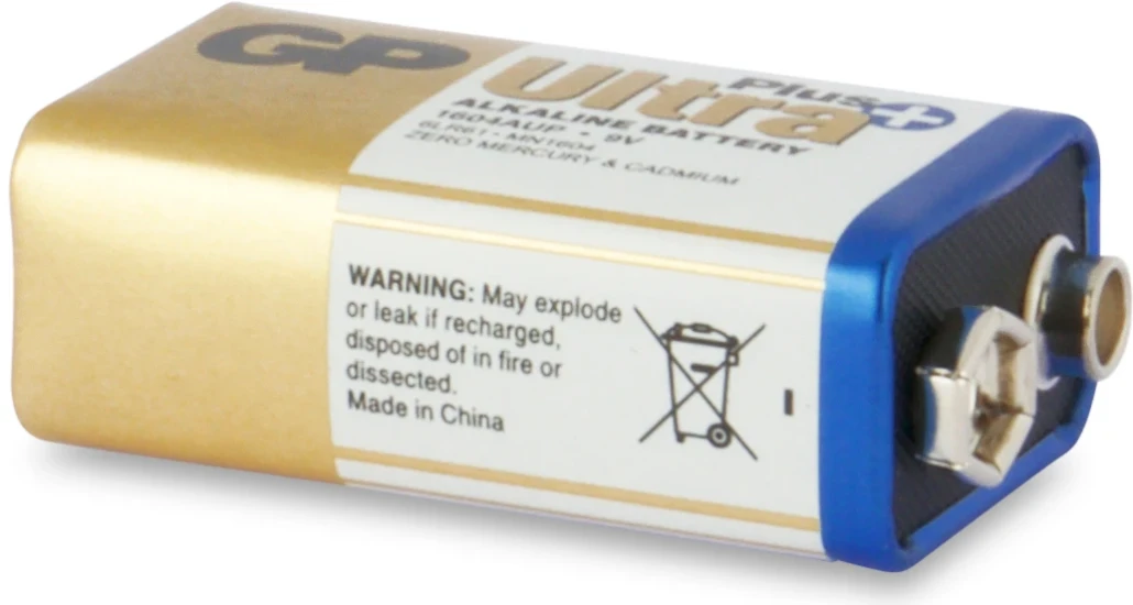 GP 9V Alkaline batterij Ultra Plus 1,5V (1 stuk)
