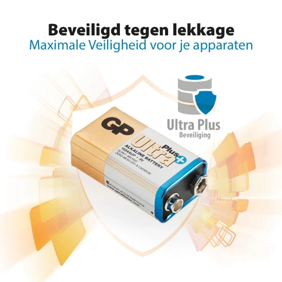 GP 9V Alkaline batterij Ultra Plus 1,5V (1 stuk)