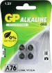 GP 76A Alkaline knoopcel 1,5V (4 stuks)